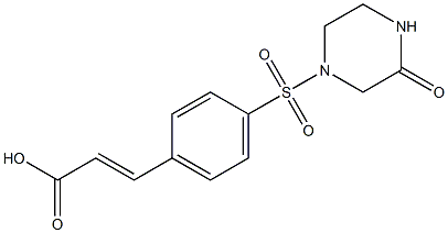 3-{4-[(3-oxopiperazine-1-)sulfonyl]phenyl}prop-2-enoic acid 구조식 이미지