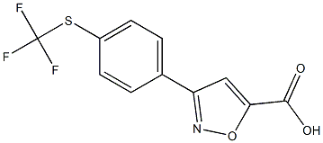 3-{4-[(trifluoromethyl)sulfanyl]phenyl}-1,2-oxazole-5-carboxylic acid Structure
