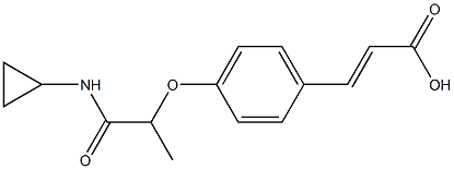 3-{4-[1-(cyclopropylcarbamoyl)ethoxy]phenyl}prop-2-enoic acid Structure