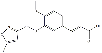 3-{4-methoxy-3-[(5-methyl-1,2-oxazol-3-yl)methoxy]phenyl}prop-2-enoic acid 구조식 이미지