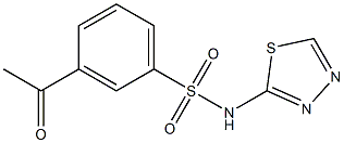 3-acetyl-N-(1,3,4-thiadiazol-2-yl)benzene-1-sulfonamide Structure