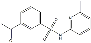 3-acetyl-N-(6-methylpyridin-2-yl)benzene-1-sulfonamide 구조식 이미지