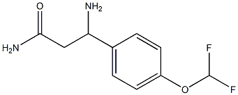 3-amino-3-[4-(difluoromethoxy)phenyl]propanamide 구조식 이미지