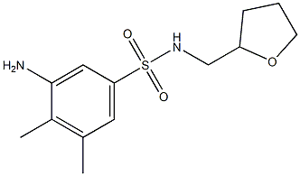 3-amino-4,5-dimethyl-N-(oxolan-2-ylmethyl)benzene-1-sulfonamide 구조식 이미지