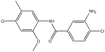 3-amino-4-chloro-N-(4-chloro-2-methoxy-5-methylphenyl)benzamide Structure