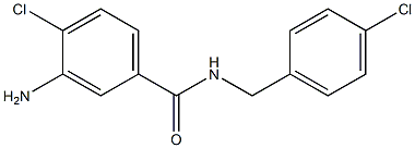 3-amino-4-chloro-N-[(4-chlorophenyl)methyl]benzamide Structure