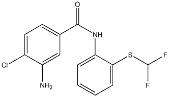 3-amino-4-chloro-N-{2-[(difluoromethyl)sulfanyl]phenyl}benzamide 구조식 이미지