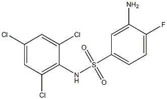 3-amino-4-fluoro-N-(2,4,6-trichlorophenyl)benzene-1-sulfonamide 구조식 이미지