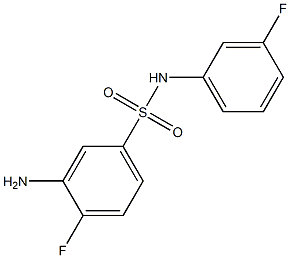 3-amino-4-fluoro-N-(3-fluorophenyl)benzene-1-sulfonamide Structure