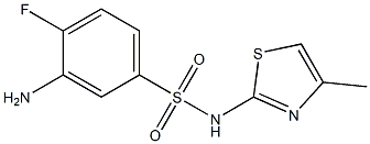 3-amino-4-fluoro-N-(4-methyl-1,3-thiazol-2-yl)benzene-1-sulfonamide 구조식 이미지