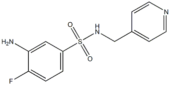 3-amino-4-fluoro-N-(pyridin-4-ylmethyl)benzene-1-sulfonamide Structure