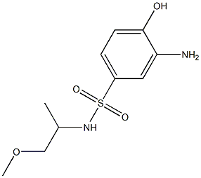 3-amino-4-hydroxy-N-(1-methoxypropan-2-yl)benzene-1-sulfonamide 구조식 이미지