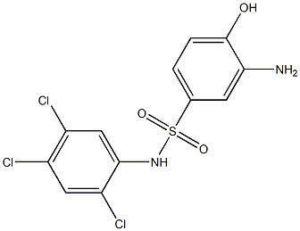 3-amino-4-hydroxy-N-(2,4,5-trichlorophenyl)benzene-1-sulfonamide Structure