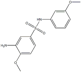 3-amino-4-methoxy-N-(3-methoxyphenyl)benzene-1-sulfonamide 구조식 이미지