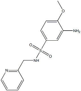 3-amino-4-methoxy-N-(pyridin-2-ylmethyl)benzene-1-sulfonamide 구조식 이미지