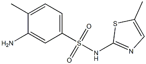 3-amino-4-methyl-N-(5-methyl-1,3-thiazol-2-yl)benzene-1-sulfonamide 구조식 이미지