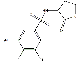 3-amino-5-chloro-4-methyl-N-(2-oxooxolan-3-yl)benzene-1-sulfonamide 구조식 이미지