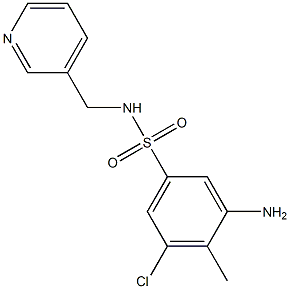 3-amino-5-chloro-4-methyl-N-(pyridin-3-ylmethyl)benzene-1-sulfonamide 구조식 이미지