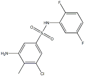 3-amino-5-chloro-N-(2,5-difluorophenyl)-4-methylbenzene-1-sulfonamide 구조식 이미지