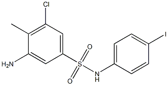 3-amino-5-chloro-N-(4-iodophenyl)-4-methylbenzene-1-sulfonamide Structure