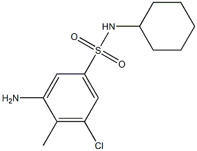 3-amino-5-chloro-N-cyclohexyl-4-methylbenzene-1-sulfonamide 구조식 이미지