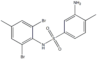 3-amino-N-(2,6-dibromo-4-methylphenyl)-4-methylbenzene-1-sulfonamide 구조식 이미지
