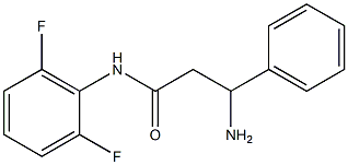 3-amino-N-(2,6-difluorophenyl)-3-phenylpropanamide 구조식 이미지