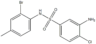 3-amino-N-(2-bromo-4-methylphenyl)-4-chlorobenzene-1-sulfonamide Structure