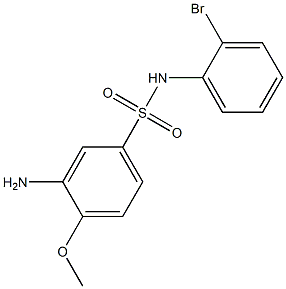 3-amino-N-(2-bromophenyl)-4-methoxybenzene-1-sulfonamide 구조식 이미지
