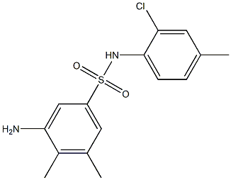 3-amino-N-(2-chloro-4-methylphenyl)-4,5-dimethylbenzene-1-sulfonamide Structure