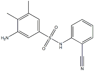 3-amino-N-(2-cyanophenyl)-4,5-dimethylbenzene-1-sulfonamide 구조식 이미지