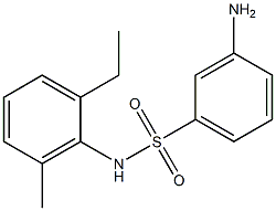 3-amino-N-(2-ethyl-6-methylphenyl)benzene-1-sulfonamide 구조식 이미지