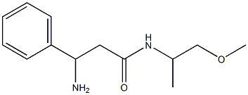 3-amino-N-(2-methoxy-1-methylethyl)-3-phenylpropanamide Structure