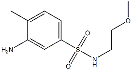 3-amino-N-(2-methoxyethyl)-4-methylbenzene-1-sulfonamide Structure