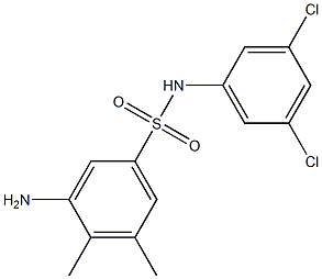 3-amino-N-(3,5-dichlorophenyl)-4,5-dimethylbenzene-1-sulfonamide Structure