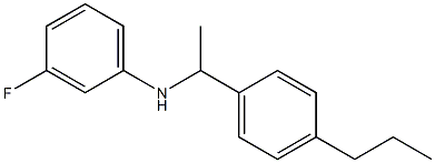 3-fluoro-N-[1-(4-propylphenyl)ethyl]aniline Structure