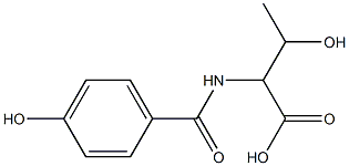 3-hydroxy-2-[(4-hydroxyphenyl)formamido]butanoic acid Structure