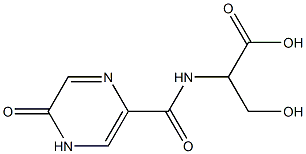3-hydroxy-2-[(5-oxo-4,5-dihydropyrazin-2-yl)formamido]propanoic acid Structure