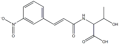 3-hydroxy-2-{[(2E)-3-(3-nitrophenyl)prop-2-enoyl]amino}butanoic acid Structure