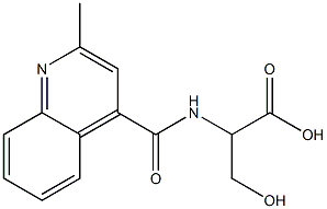 3-hydroxy-2-{[(2-methylquinolin-4-yl)carbonyl]amino}propanoic acid Structure