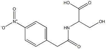3-hydroxy-2-{[(4-nitrophenyl)acetyl]amino}propanoic acid Structure