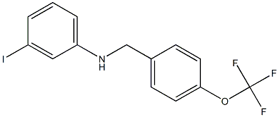 3-iodo-N-{[4-(trifluoromethoxy)phenyl]methyl}aniline 구조식 이미지