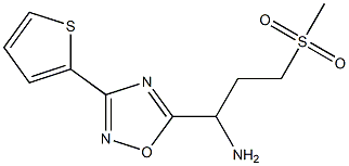 3-methanesulfonyl-1-[3-(thiophen-2-yl)-1,2,4-oxadiazol-5-yl]propan-1-amine Structure