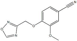 3-methoxy-4-(1,2,4-oxadiazol-3-ylmethoxy)benzonitrile Structure