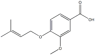 3-methoxy-4-[(3-methylbut-2-enyl)oxy]benzoic acid Structure