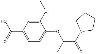 3-methoxy-4-{[1-oxo-1-(pyrrolidin-1-yl)propan-2-yl]oxy}benzoic acid 구조식 이미지