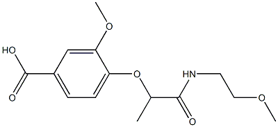 3-methoxy-4-{1-[(2-methoxyethyl)carbamoyl]ethoxy}benzoic acid 구조식 이미지