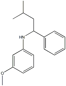 3-methoxy-N-(3-methyl-1-phenylbutyl)aniline Structure