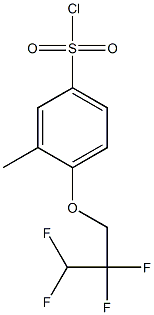 3-methyl-4-(2,2,3,3-tetrafluoropropoxy)benzene-1-sulfonyl chloride 구조식 이미지