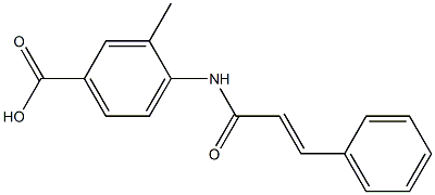 3-methyl-4-(3-phenylprop-2-enamido)benzoic acid Structure